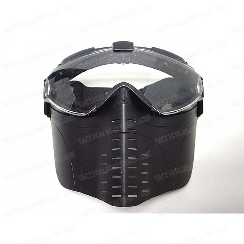 Pro-Goggle Full Face Mask with Fan Ventilation Black