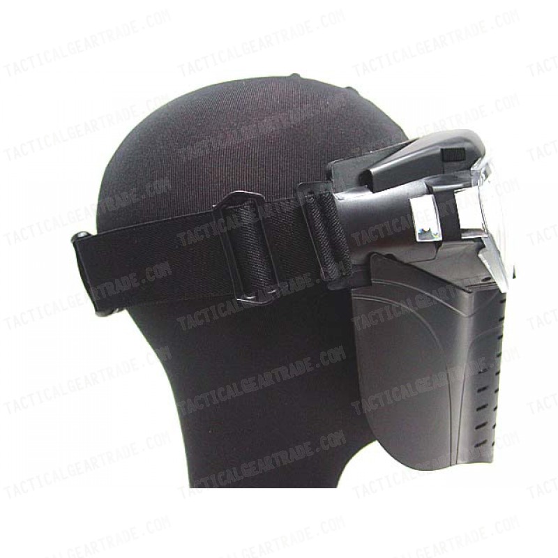 Pro-Goggle Full Face Mask with Fan Ventilation Black