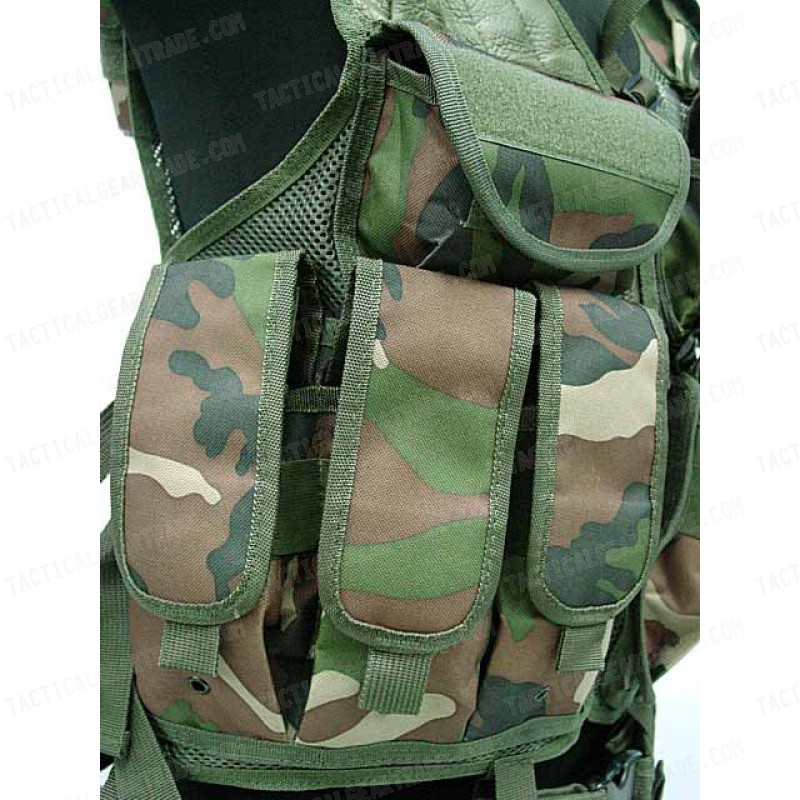 Airsoft Tactical Hunting Combat Vest Camo Woodland