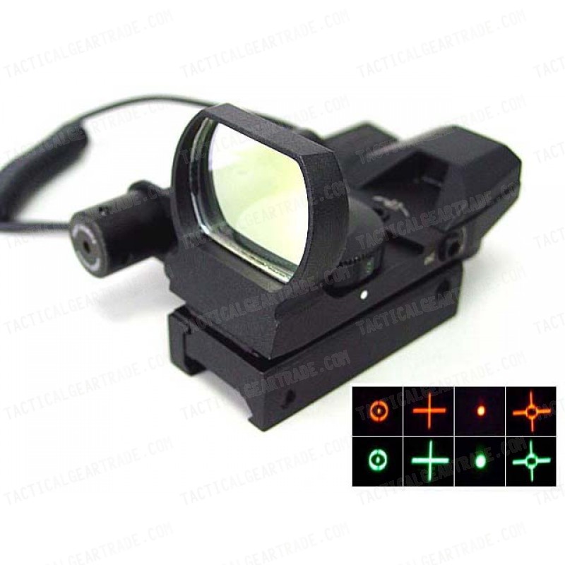 Holographic Multi Reticle Red Green Dot Sight Reflex & Red Laser