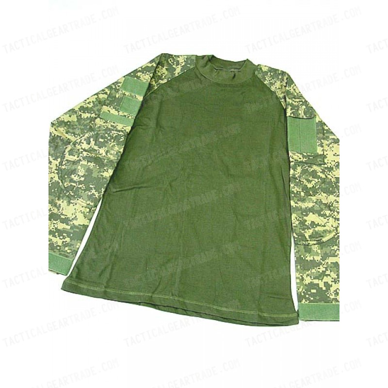 Tactical Long Sleeve Combat Shirt Digital ACU Camo