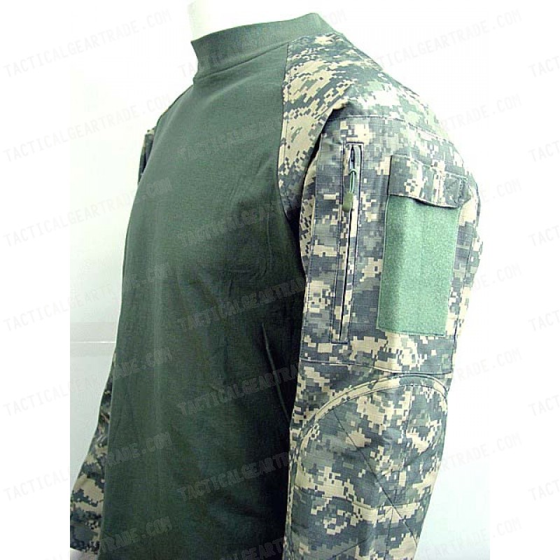 Tactical Long Sleeve Combat Shirt Digital ACU Camo