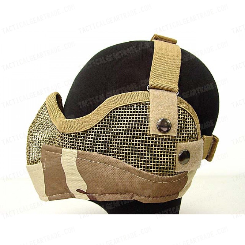 Stalker Type Half Face Metal Mesh Raider Mask Ver. 2 Desert Camo