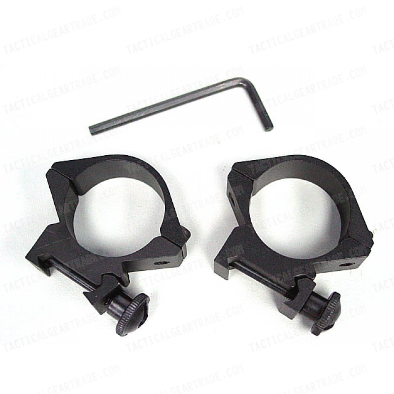 30mm Low QD Scope/Flashlight Metal Ring Mount 20mm Rail