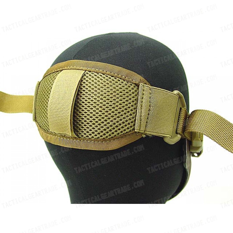 Light Weight Neoprene Hard Foam Half Face Mask Gold