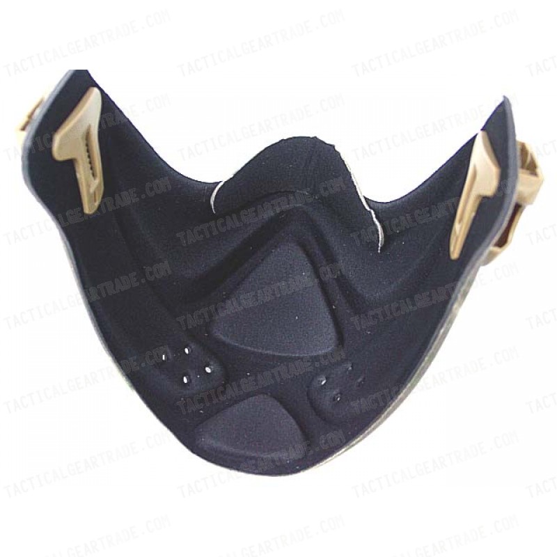 Light Weight Neoprene Hard Foam Half Face Mask A-TACS Camo