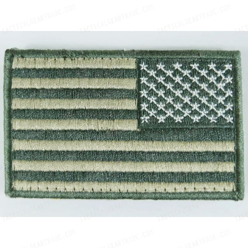 US United States USA Reverse Flag Velcro Patch ACU