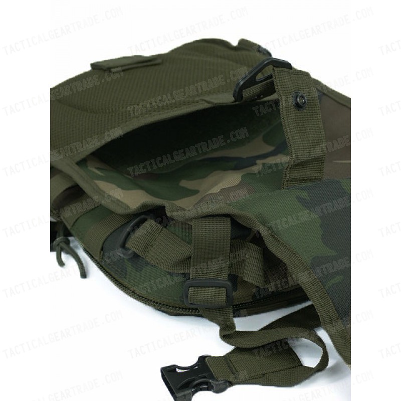 Tactical Utility Gear Sling Bag Backpack Camo Woodland L