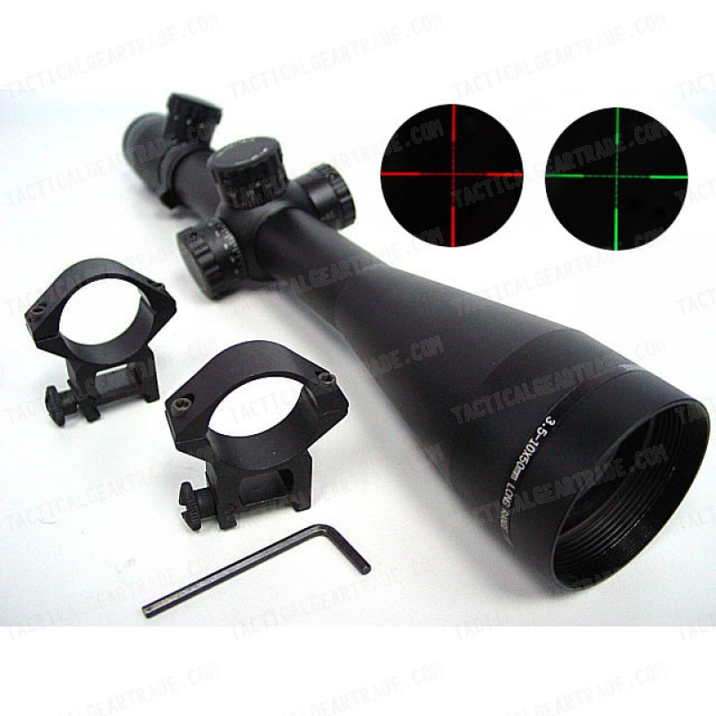 M3 3.5-10x50 50mm Red/Green Illuminated Mil-Dot Rifle Scope