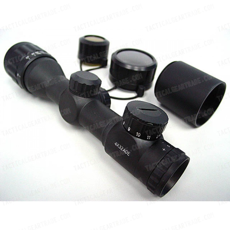 4x32 32mm Blue Illuminated Hunting Reticle Rifle Scope