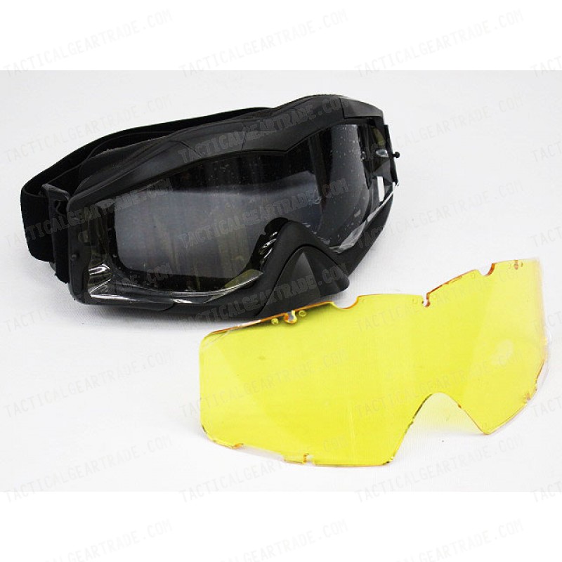 Airsoft OP AEC Tactical Goggles with 2 Lens Black