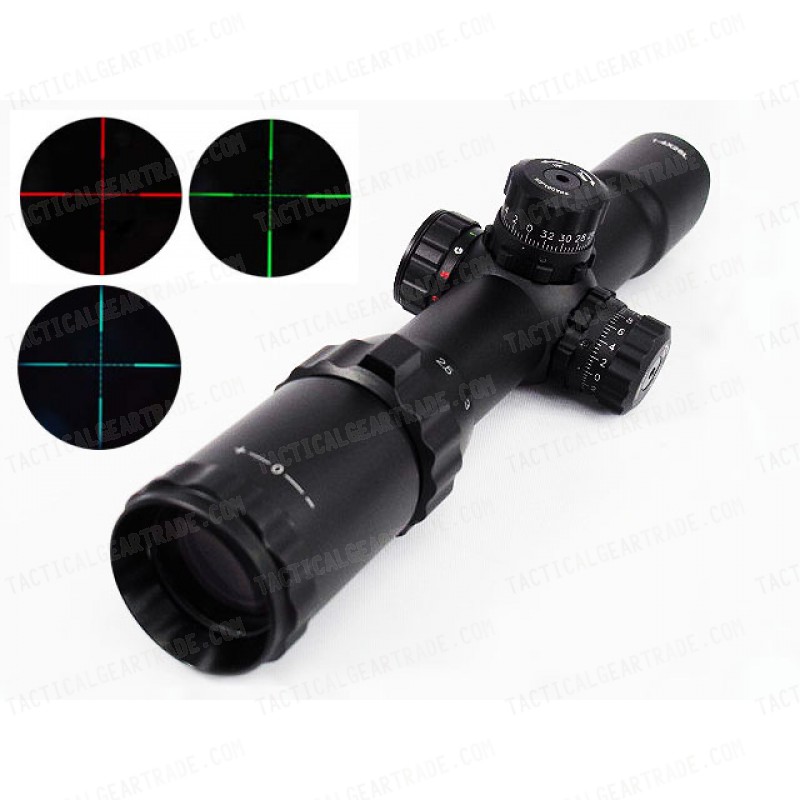 1-4x28 Red/Green/Blue Illuminated CQB Rifle Scope