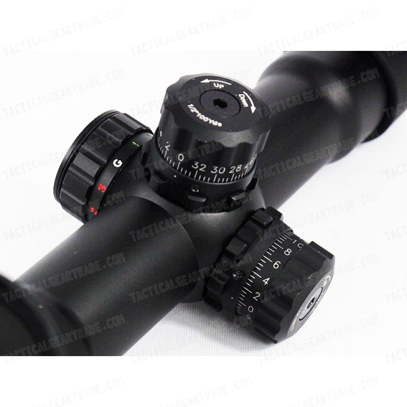 1-4x28 Red/Green/Blue Illuminated CQB Rifle Scope