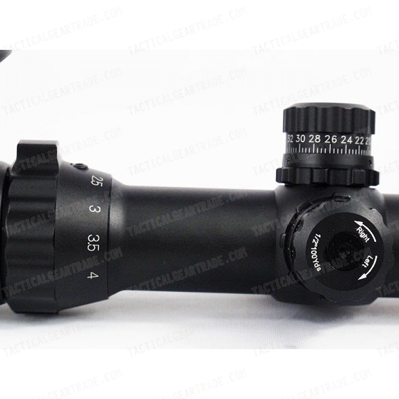 1-4x28 Red/Green/Blue Illuminated CQB Rifle Scope