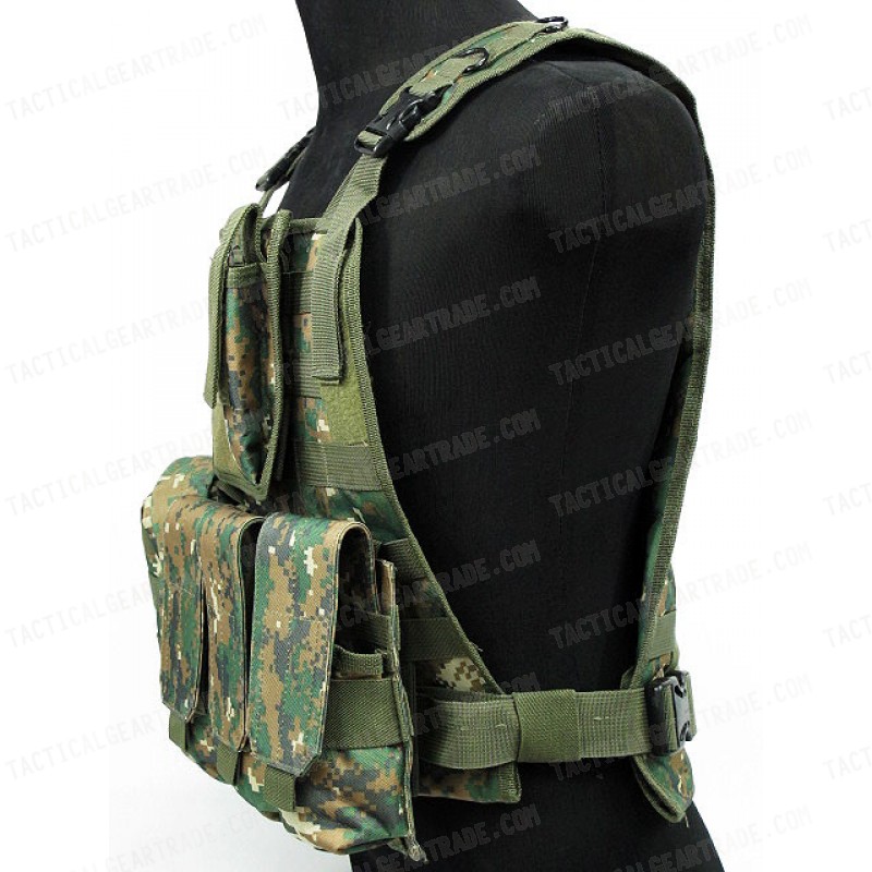 US Marine Assault Molle Plate Carrier Vest Digital Camo Woodland