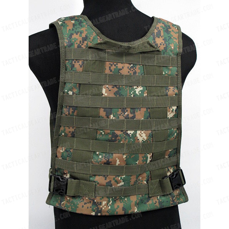 US Marine Assault Molle Plate Carrier Vest Digital Camo Woodland