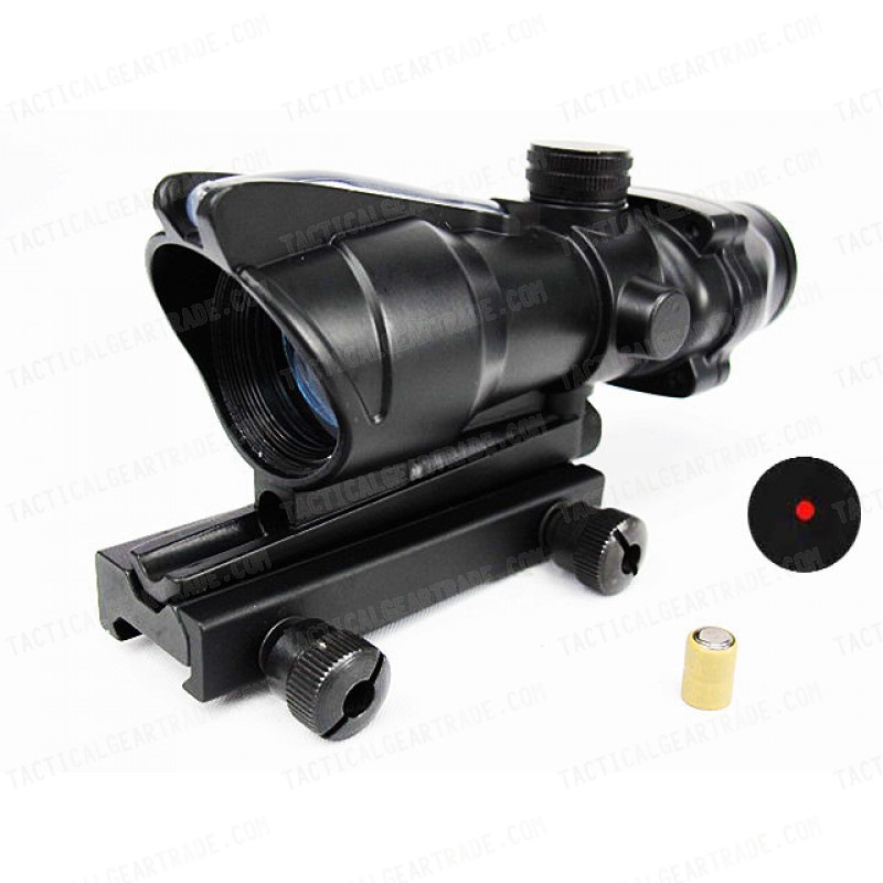 ACOG Type Optical Fiber Red Illuminated Dot Sight (Dual Power)