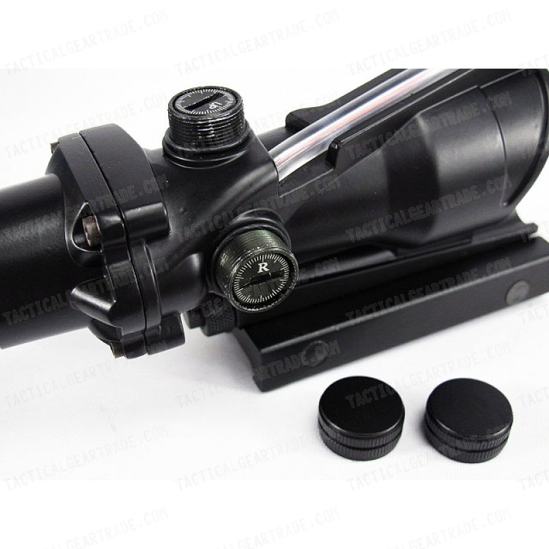 ACOG Type Optical Fiber Red Illuminated Dot Sight (Dual Power)