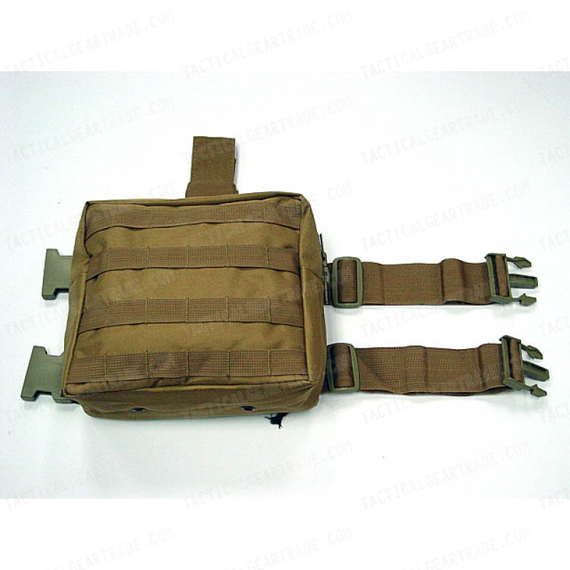 Molle Drop Leg Panel Utility Waist Pouch Bag Coyote Brown