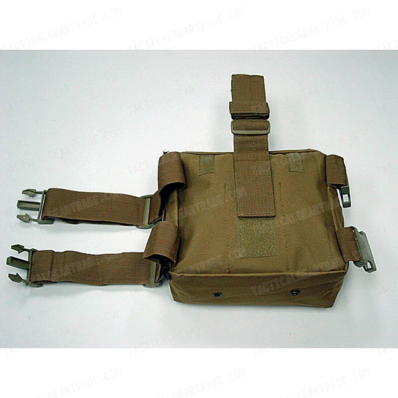 Molle Drop Leg Panel Utility Waist Pouch Bag Coyote Brown