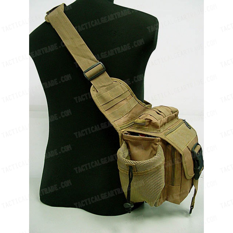 Tactical Utility Shoulder Pack Carrier Bag Coyote Brown