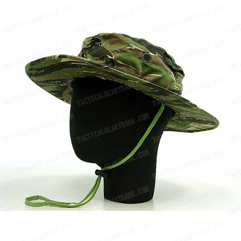 MIL-SPEC Boonie Hat Cap Tiger Stripe Woodland Camo