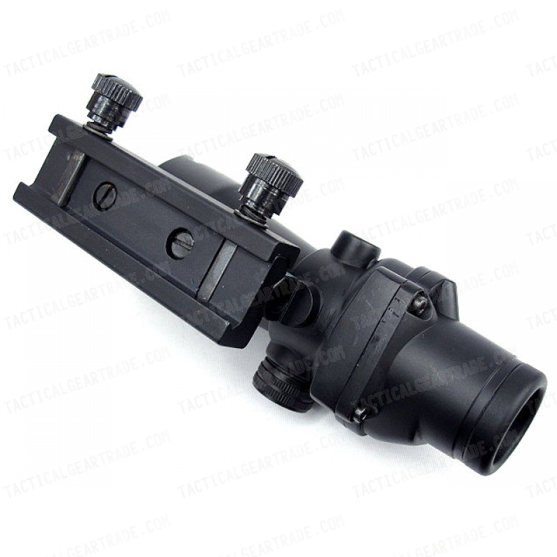 ACOG Type 4x32 Optical Fiber Red Cross Sight Scope Black