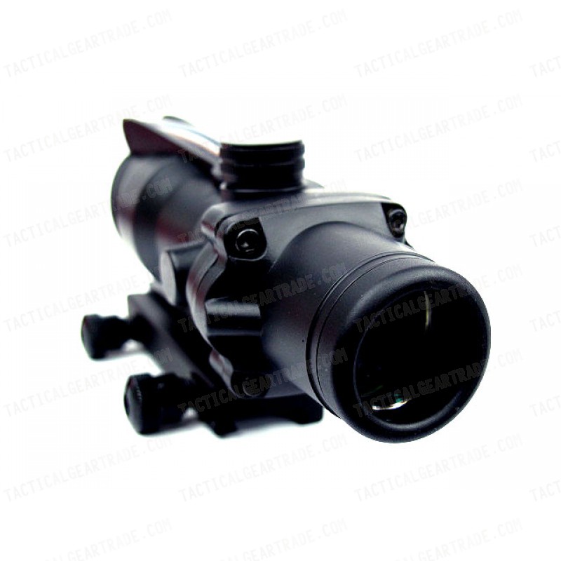 ACOG Type 4x32 Optical Fiber Red Cross Sight Scope Black