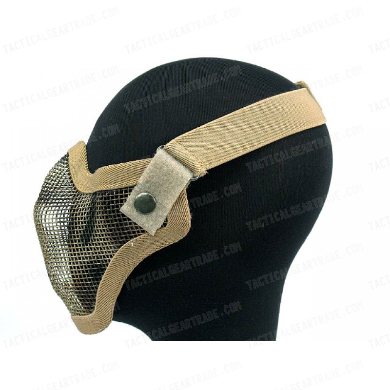 Deluxe Stalker Type Half Face Mesh Protector Mask Desert Camo