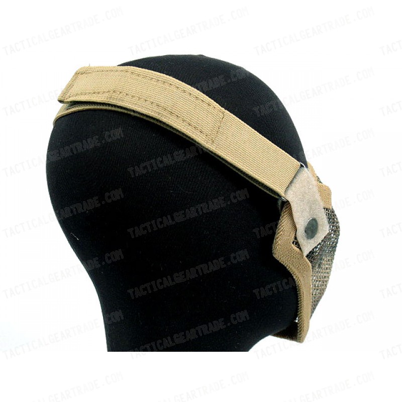 Deluxe Stalker Type Half Face Mesh Protector Mask Desert Camo