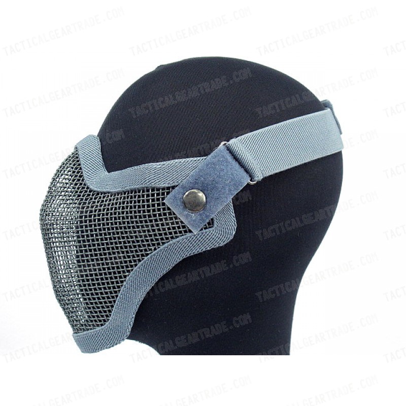 Deluxe Stalker Type Half Face Metal Mesh Protector Mask ACU