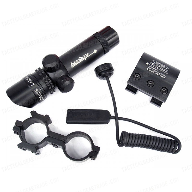 Tactical Rifle Green Laser Sight Pointer with 2 Mount Set