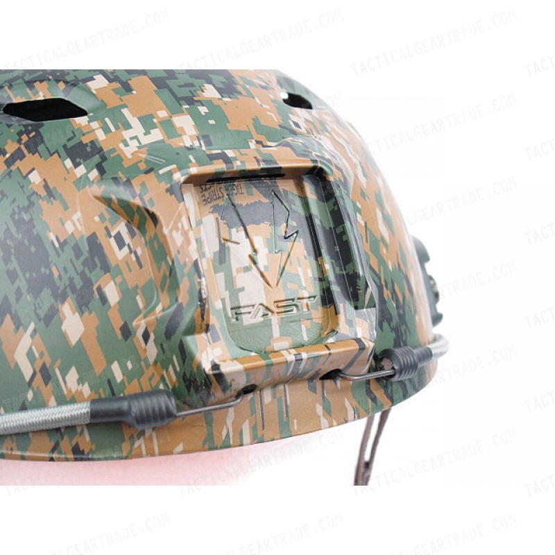 Airsoft FAST Base Jump Style Helmet Digital Camo Woodland