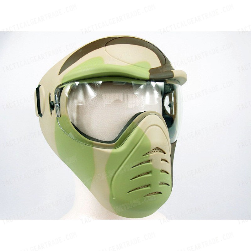 APS Heavy Duty Face Mask with Anti-Fog Lens Desert Camo