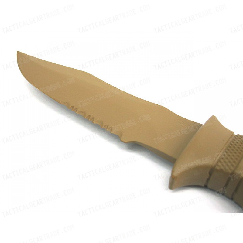 Dummy Plastic M37-K Seal Pup Knife with Sheath Tan