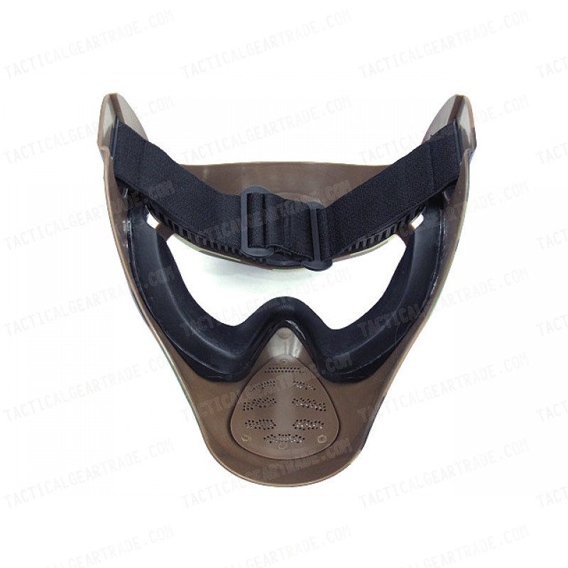 APS Heavy Duty Face Mask with Anti-Fog Lens Camo Woodland