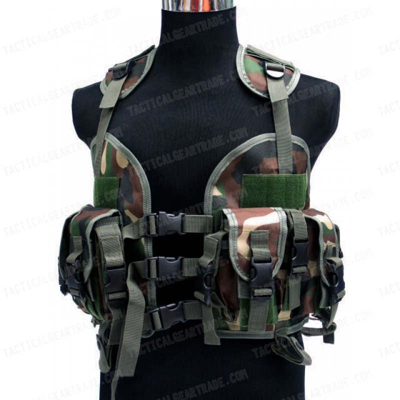 US Navy Seal CQB LBV Modular Assault Vest Camo Woodland