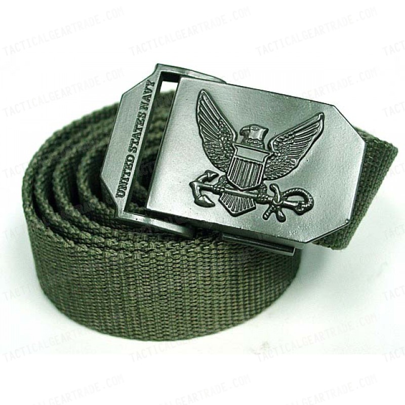 US Army Navy Eagle Tactical BDU Nylon Duty Belt OD