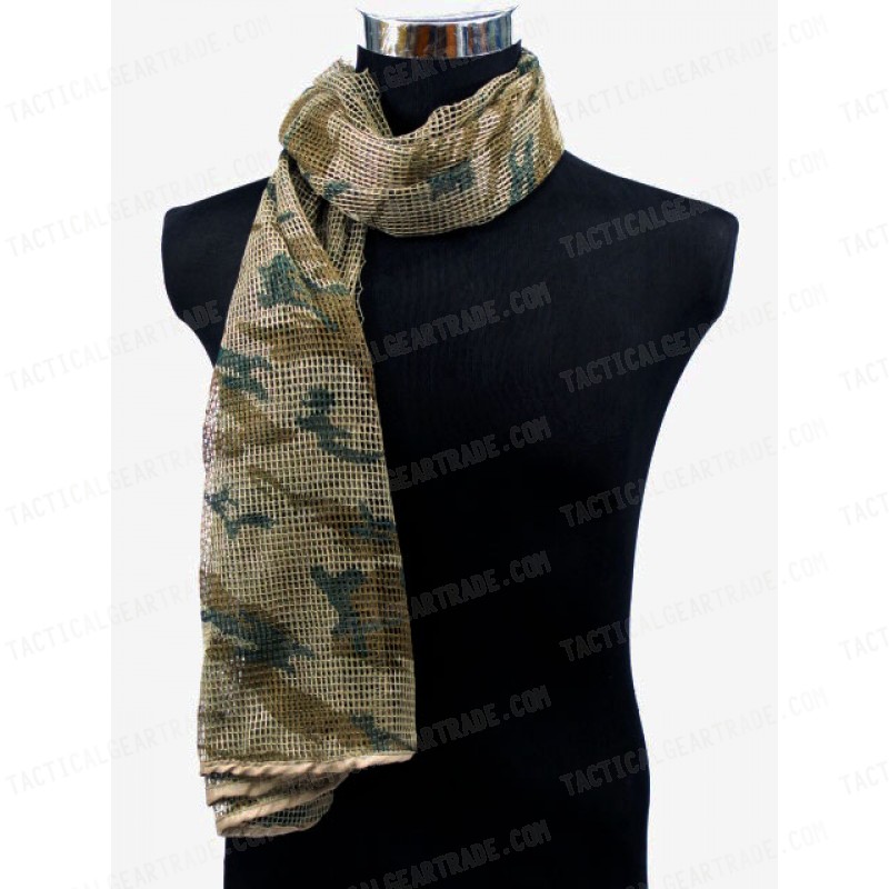 Face Veil Mesh Netting Scarf Mask Wood Camo