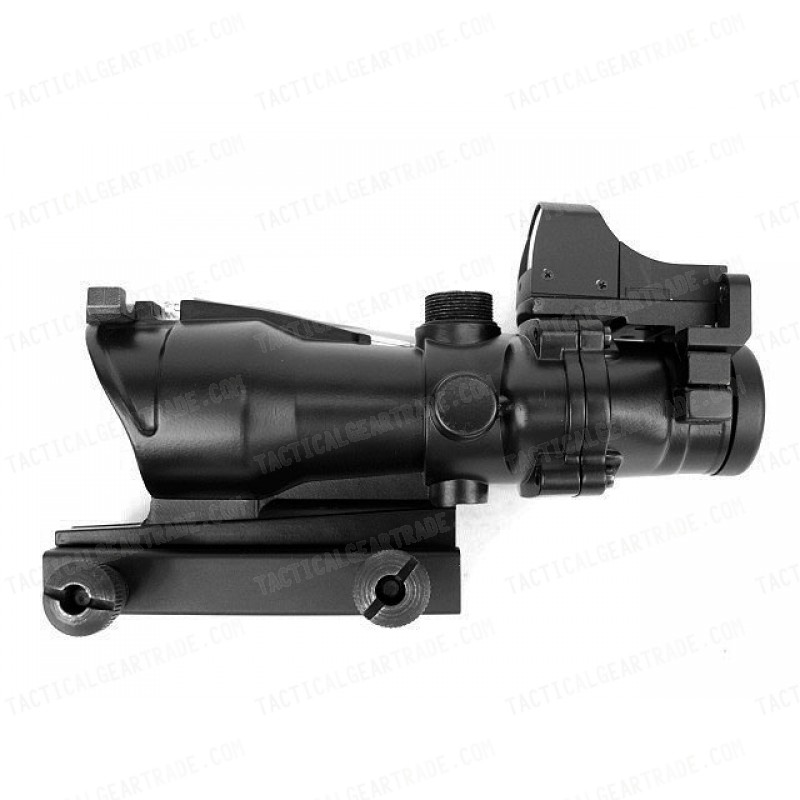 ACOG Type 4x32 Dummy Fiber Cross Sight Scope w/OP Red Dot Sight