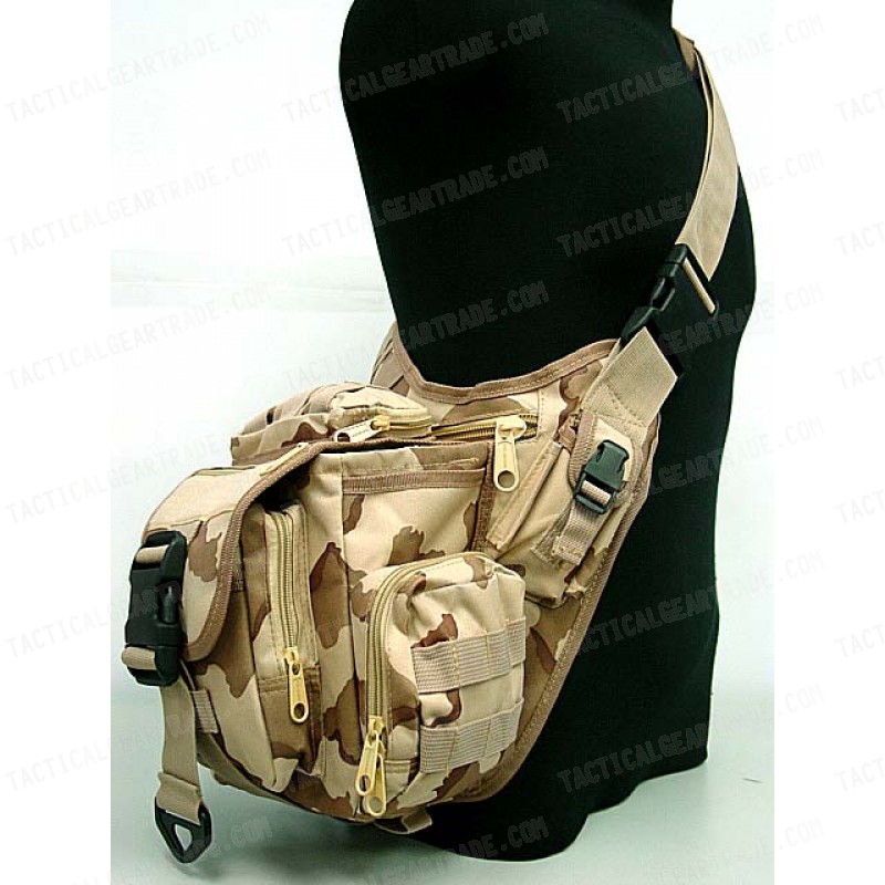 Tactical Utility Shoulder Pack Carrier Bag Desert Camo