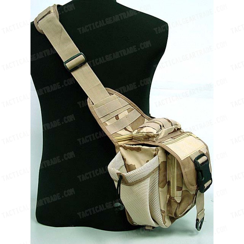 Tactical Utility Shoulder Pack Carrier Bag Desert Camo