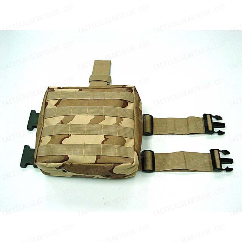 Molle Drop Leg Panel Utility Waist Pouch Bag Desert Camo