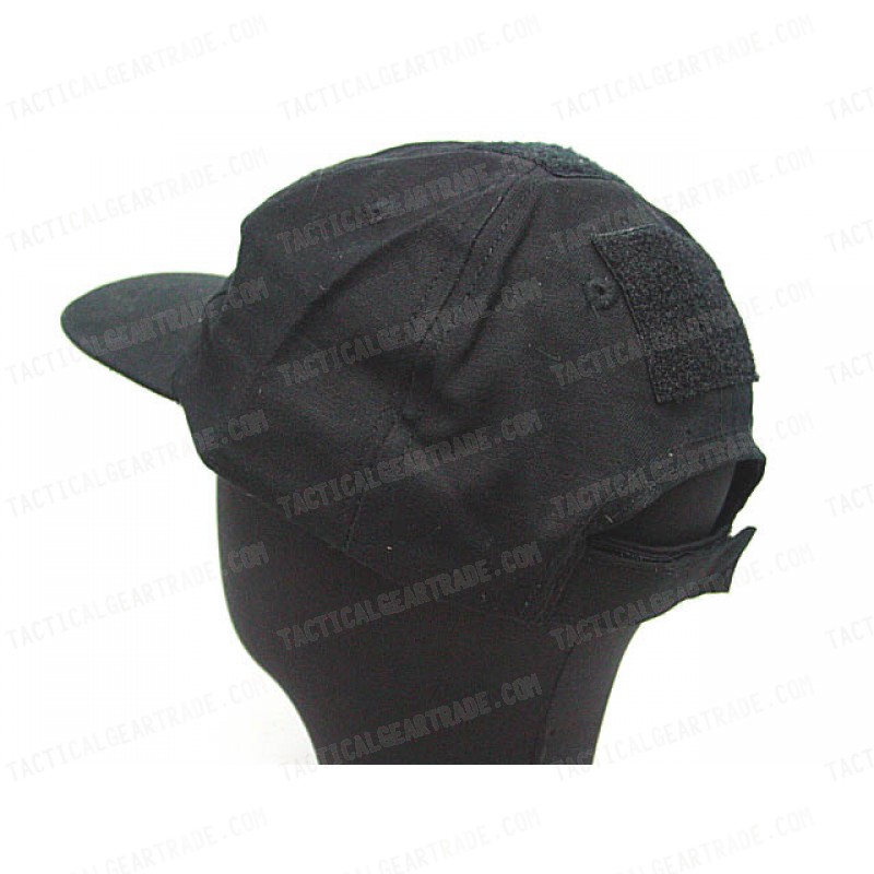 Velcro Patch Baseball Hat Cap Black