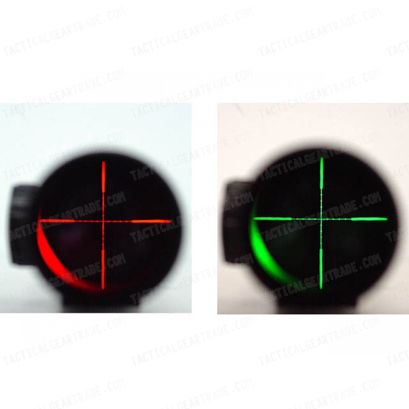 6x32 Red/Green Illuminated Mil-Dot Tri-rail Rifle Scope