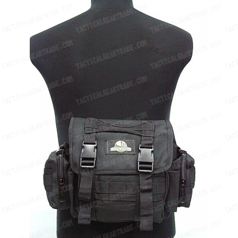 Molle Utility Shoulder Waist Pouch Bag L Black