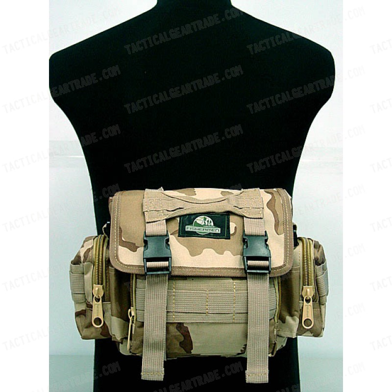 Molle Utility Shoulder Waist Pouch Bag L Desert Camo