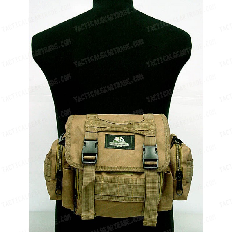 Molle Utility Shoulder Waist Pouch Bag L Coyote Brown