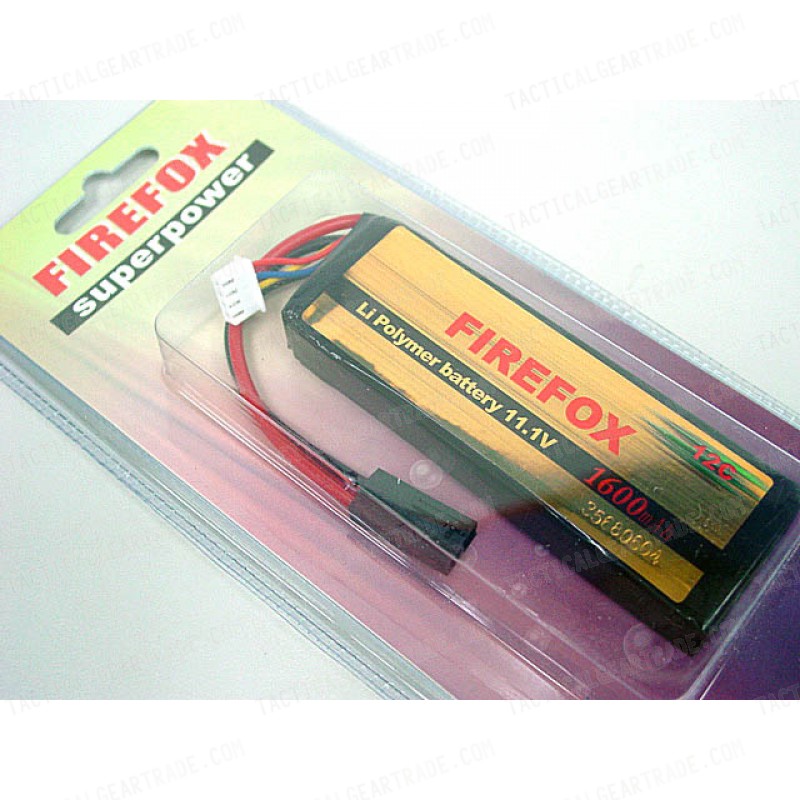 Firefox 11.1V 1600mAh LiPo Li-Po Li-Polymer Battery 12C