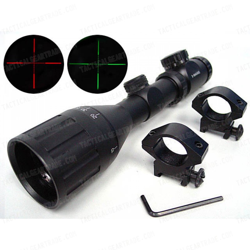 3-9x40 AOE Red/Green Illuminated Crosshair Rifle Scope